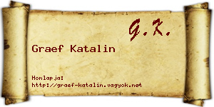 Graef Katalin névjegykártya